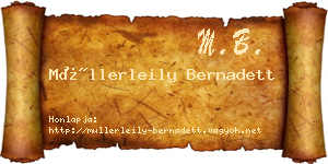 Müllerleily Bernadett névjegykártya